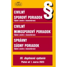 Civilný sporový poriadok, Civilný mimosporový poriadok a Správny súdny poriadok s podrobným komentárom platný od 1. júla 2016